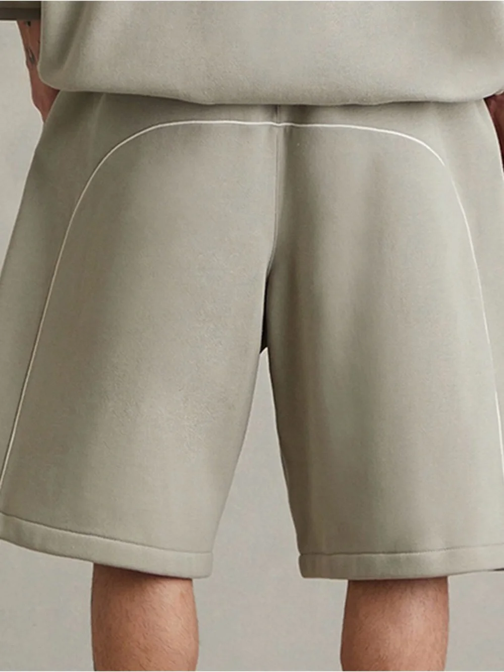 Essentials Men's Drawstring Shorts in Light Taupe